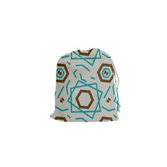 Abstract Pattern Geometric Backgrounds   Drawstring Pouch (xs) by Eskimos