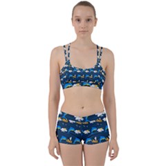 Dolphins Bees Pattern Perfect Fit Gym Set by Sparkle