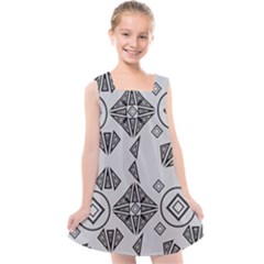 Abstract Pattern Geometric Backgrounds   Kids  Cross Back Dress by Eskimos