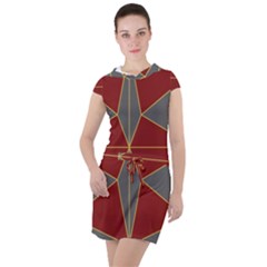 Abstract Pattern Geometric Backgrounds   Drawstring Hooded Dress by Eskimos