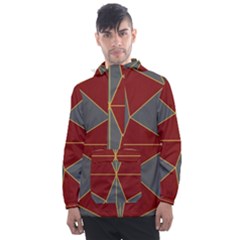 Abstract Pattern Geometric Backgrounds   Men s Front Pocket Pullover Windbreaker by Eskimos