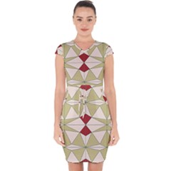 Abstract Pattern Geometric Backgrounds   Capsleeve Drawstring Dress  by Eskimos