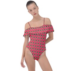 Olimedsalmn Frill Detail One Piece Swimsuit by violetheavensky