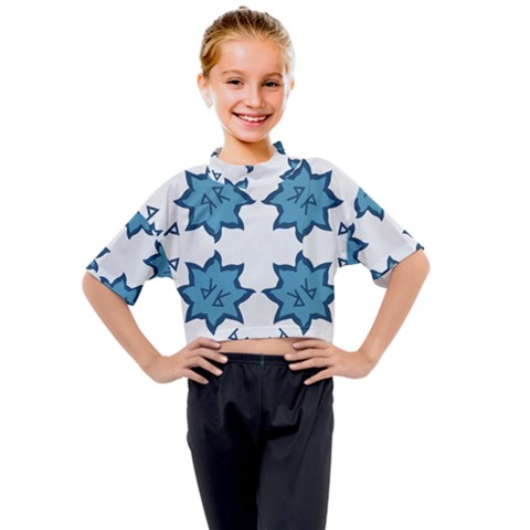 Abstract Pattern Geometric Backgrounds   Kids Mock Neck Tee by Eskimos