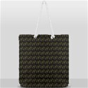 Fern Pattern 2 Black Full Print Rope Handle Tote (Large) View1