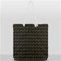 Fern Pattern 2 Black Full Print Rope Handle Tote (Large) View2