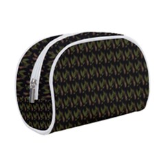 Fern Pattern 2 Black Make Up Case (small) by violetheavensky