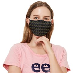 Fern Pattern 2 Black Fitted Cloth Face Mask (adult) by violetheavensky