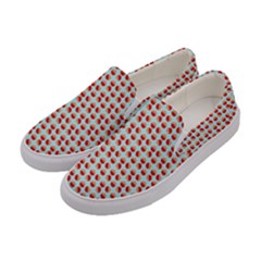 Kawaii Jam Pattern Aqua Women s Canvas Slip Ons by violetheavensky