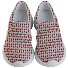 Kawaii Jam Pattern Aqua Kids Lightweight Slip Ons by violetheavensky
