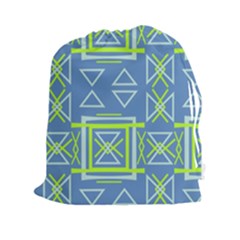 Abstract Pattern Geometric Backgrounds   Drawstring Pouch (2xl) by Eskimos
