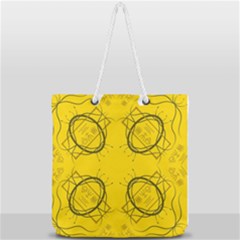 Abstract Pattern Geometric Backgrounds   Full Print Rope Handle Tote (large) by Eskimos
