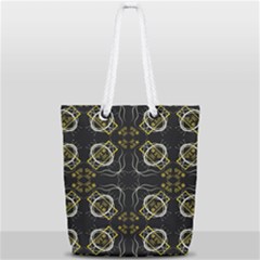 Abstract Pattern Geometric Backgrounds   Full Print Rope Handle Tote (small) by Eskimos