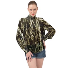 Abstract Light Games 7 High Neck Long Sleeve Chiffon Top by DimitriosArt