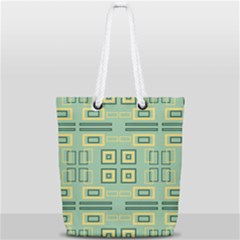 Abstract Pattern Geometric Backgrounds   Full Print Rope Handle Tote (small) by Eskimos