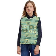 Abstract Pattern Geometric Backgrounds   Kid s Short Button Up Puffer Vest	 by Eskimos