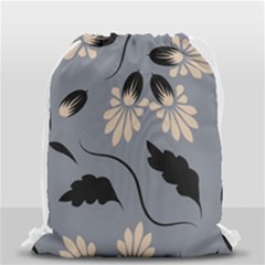 Folk Flowers Print Floral Pattern Ethnic Art Drawstring Bag (small) by Eskimos