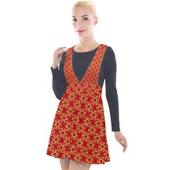 Funhouse Of Mirrors Plunge Pinafore Velour Dress by Sparkle