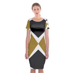 Abstract Pattern Geometric Backgrounds   Classic Short Sleeve Midi Dress by Eskimos