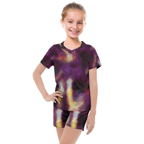 Requiem  Of The Purple Stars Kids  Mesh Tee And Shorts Set by DimitriosArt