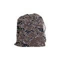 Brown And Black Abstract Vivid Texture Drawstring Pouch (Medium) View1