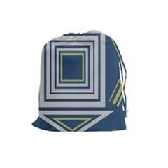 Abstract Pattern Geometric Backgrounds   Drawstring Pouch (large) by Eskimos