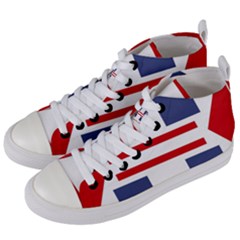 Abstract Pattern Geometric Backgrounds   Women s Mid-top Canvas Sneakers by Eskimos