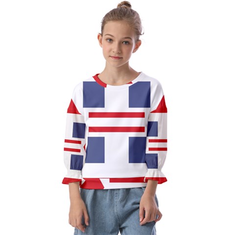Abstract Pattern Geometric Backgrounds   Kids  Cuff Sleeve Top by Eskimos