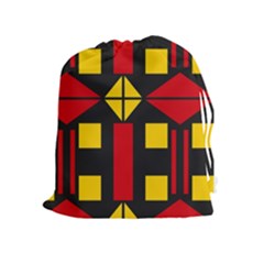 Abstract Pattern Geometric Backgrounds   Drawstring Pouch (xl) by Eskimos