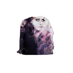 Sakura Girl Drawstring Pouch (medium) by MRNStudios