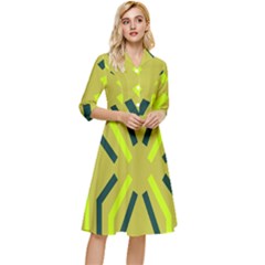 Abstract Pattern Geometric Backgrounds   Classy Knee Length Dress by Eskimos