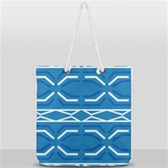 Abstract Pattern Geometric Backgrounds   Full Print Rope Handle Tote (large) by Eskimos