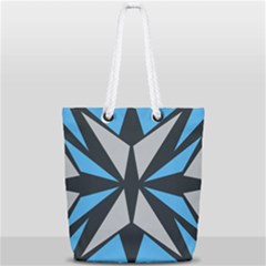 Abstract Pattern Geometric Backgrounds   Full Print Rope Handle Tote (small) by Eskimos