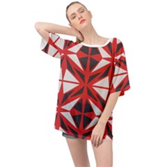 Abstract Pattern Geometric Backgrounds   Oversized Chiffon Top by Eskimos