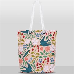 Floral Full Print Rope Handle Tote (small) by Sparkle