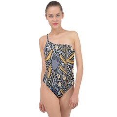 Floral Classic One Shoulder Swimsuit by Sparkle