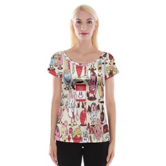 Retro Food Cap Sleeve Top by Sparkle