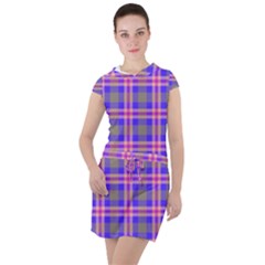 Tartan Purple Drawstring Hooded Dress by tartantotartanspink