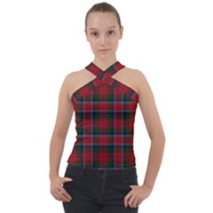 Macduff Tartan Cross Neck Velour Top by tartantotartansallreddesigns
