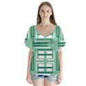 Abstract pattern geometric backgrounds   V-Neck Flutter Sleeve Top View1