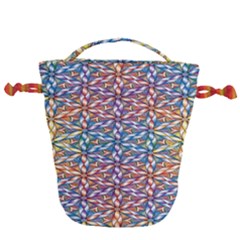 Colorful Flowers Drawstring Bucket Bag by Sparkle