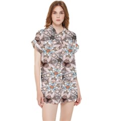 Digital Illusion Chiffon Lounge Set by Sparkle
