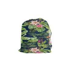 Flowers Pattern Drawstring Pouch (small) by Sparkle