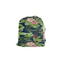 Flowers Pattern Drawstring Pouch (Small) View1
