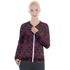 Abstract Pattern Geometric Backgrounds   Casual Zip Up Jacket by Eskimos