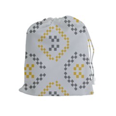 Abstract Pattern Geometric Backgrounds   Drawstring Pouch (xl) by Eskimos