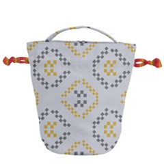 Abstract Pattern Geometric Backgrounds   Drawstring Bucket Bag by Eskimos