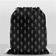 Sketchy Style Funny Skeletons Motif Drawing Drawstring Bag (small) by dflcprintsclothing