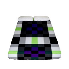 Agender Flag Plaid With Difference Fitted Sheet (full/ Double Size) by WetdryvacsLair