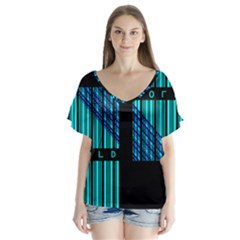 Folding For Science V-neck Flutter Sleeve Top by WetdryvacsLair